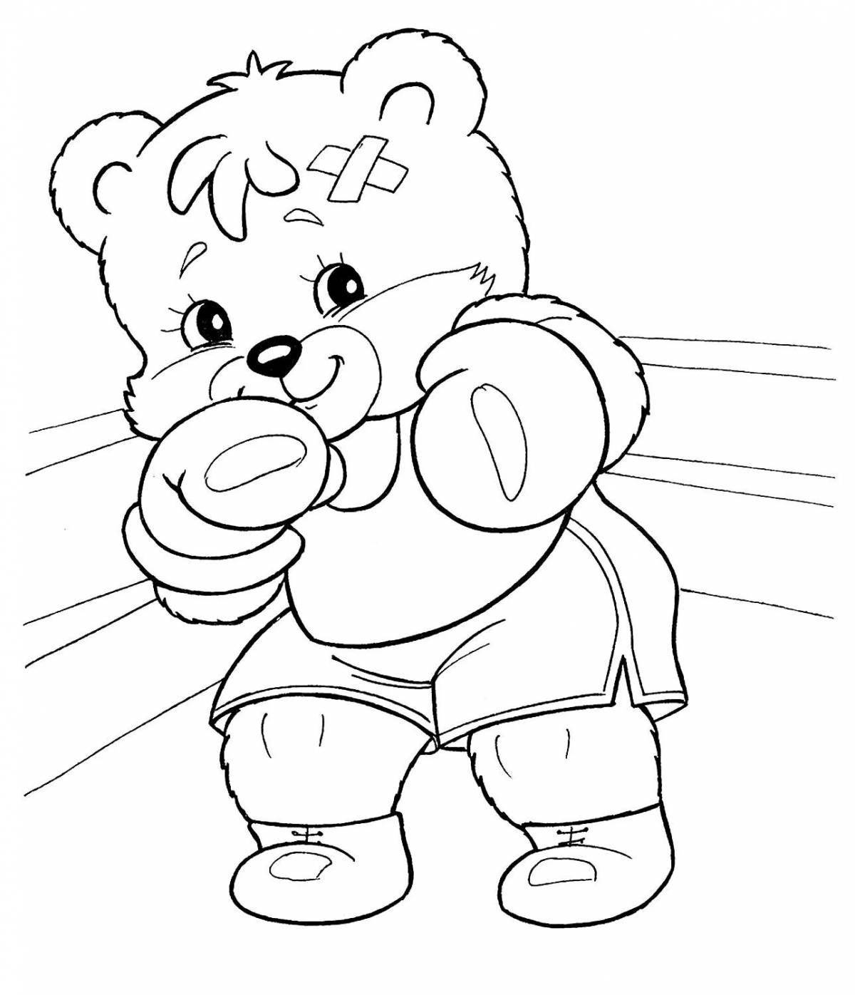 Fancy bear coloring page