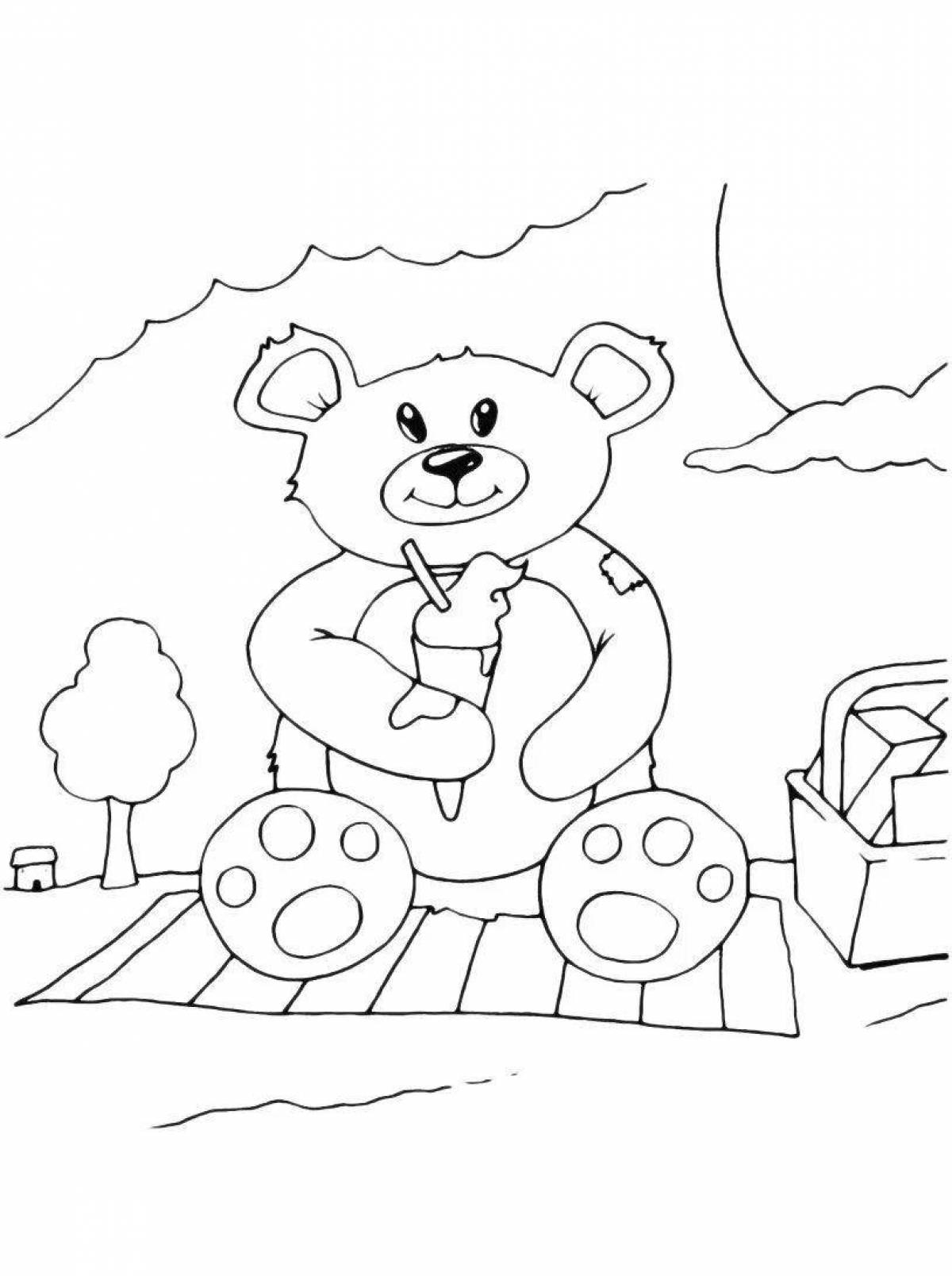 Fun coloring bear