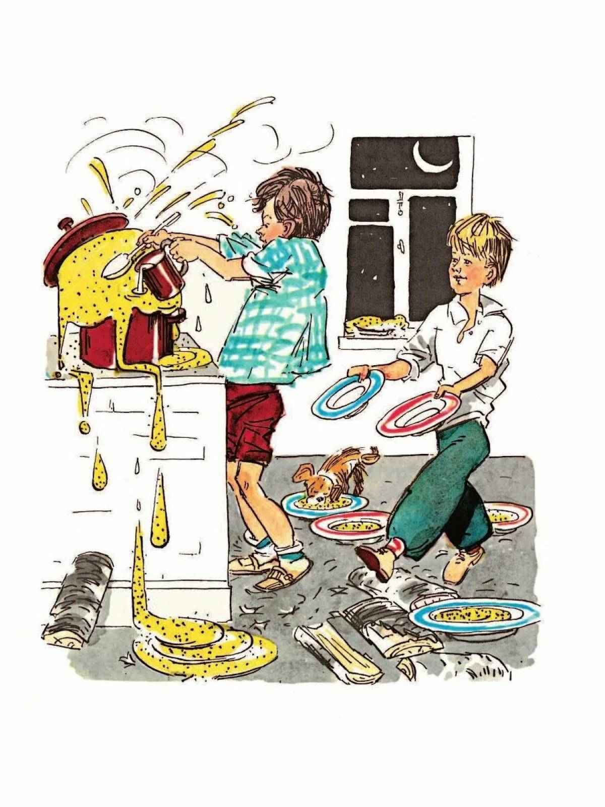 Delightful coloring bear porridge