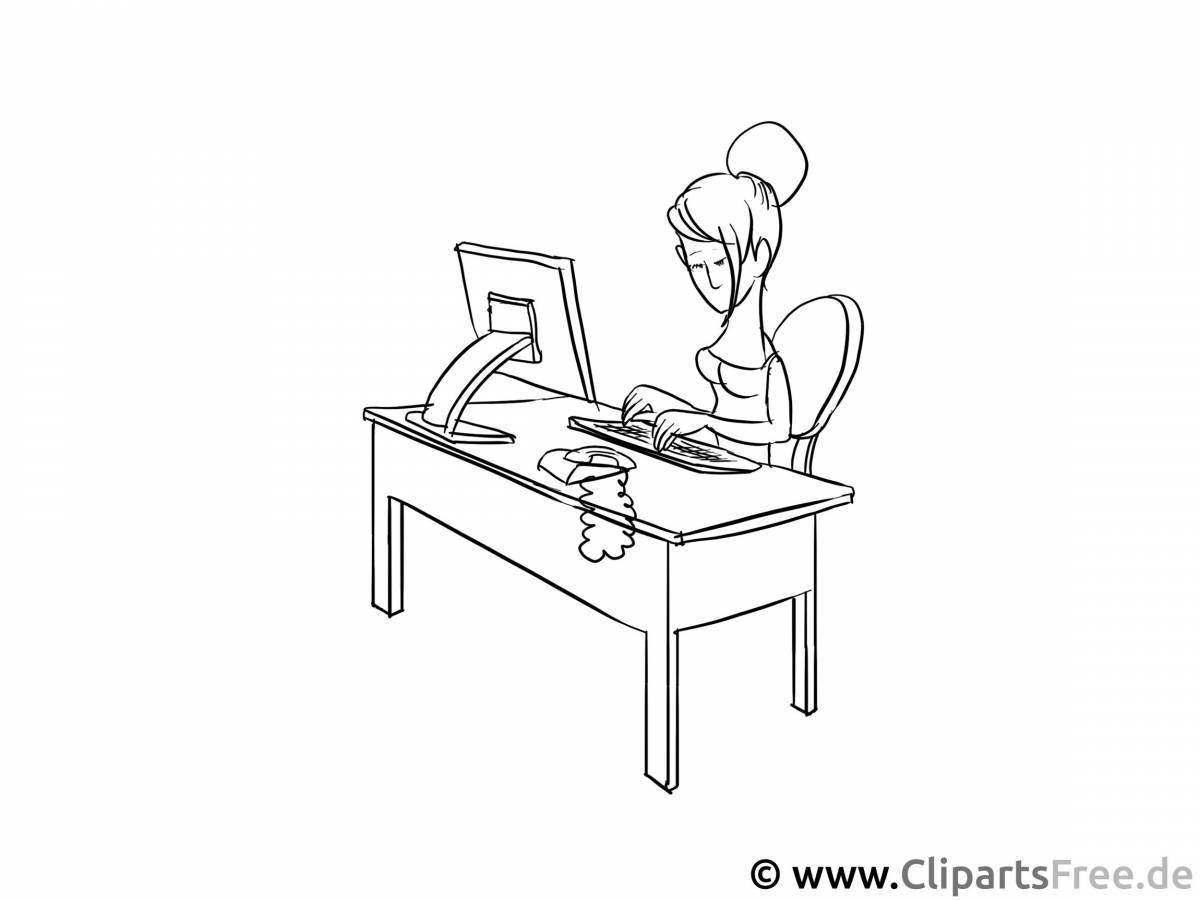 Coder involvement coloring page