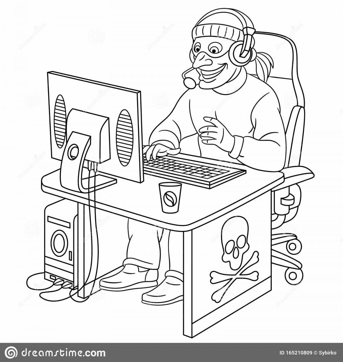 Color-frenzy programmer coloring page