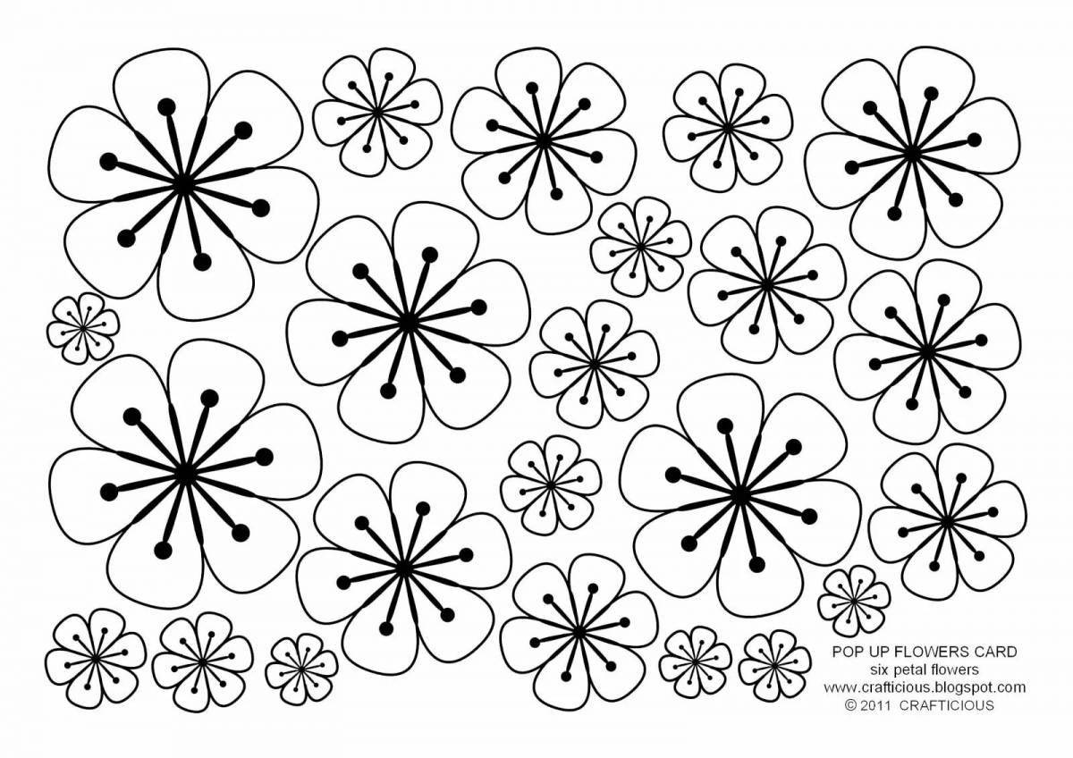 Раскраски цветов для маленьких детей