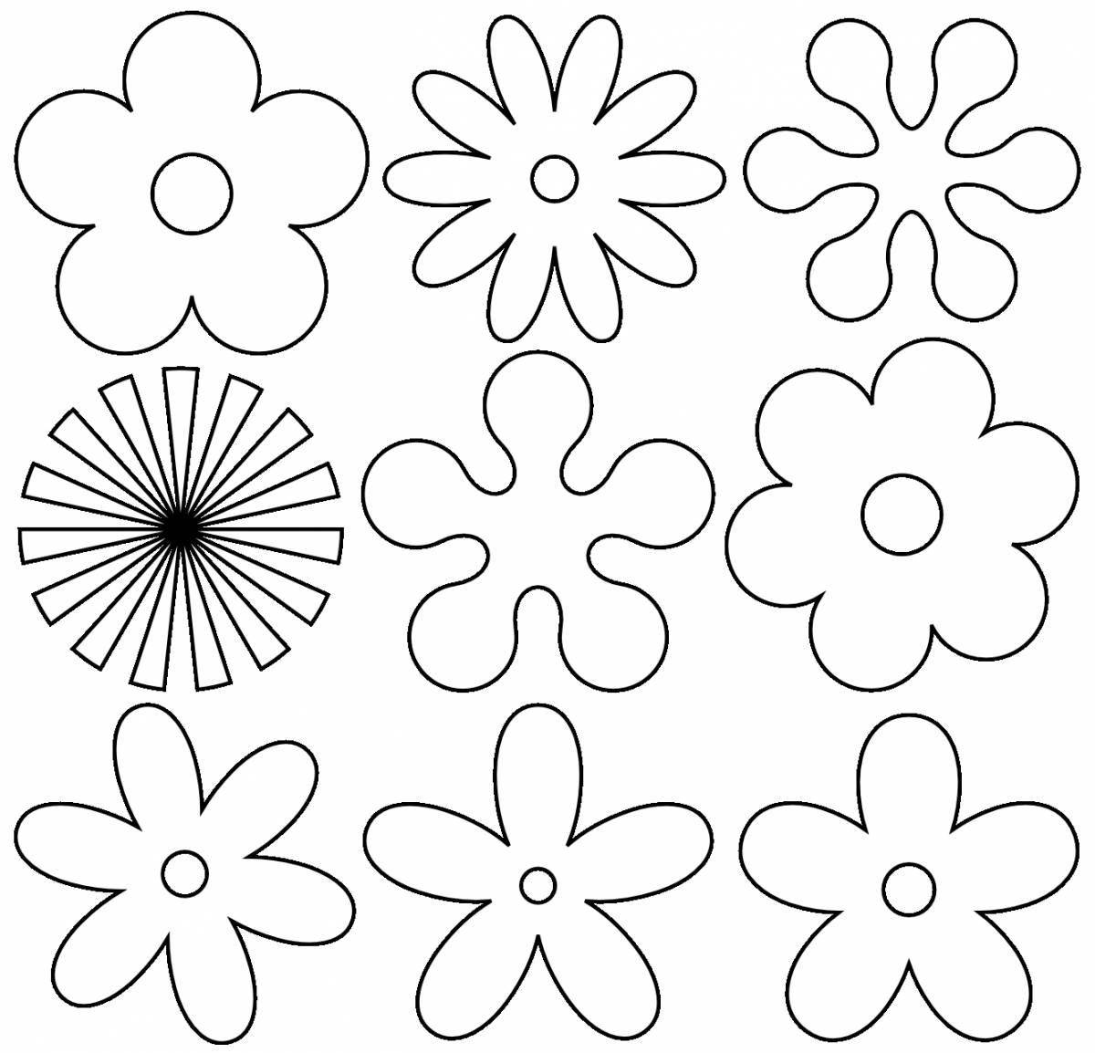 Little flowers coloring pages