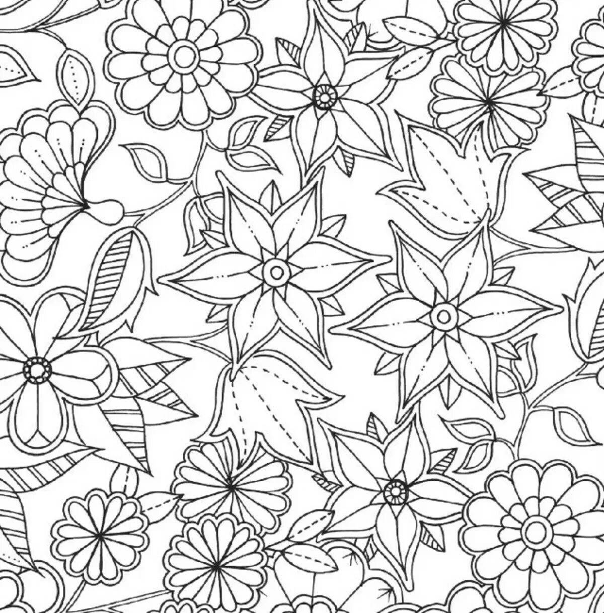 Photo Sparkling coloring small flowers