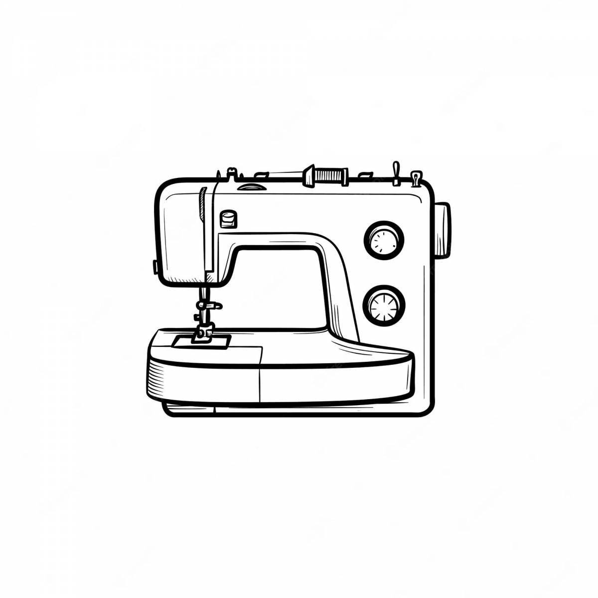 Coloring page gorgeous sewing machine