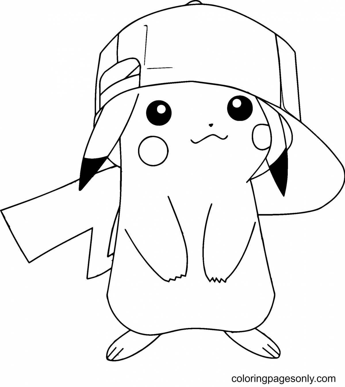 Fun pikachu coloring page