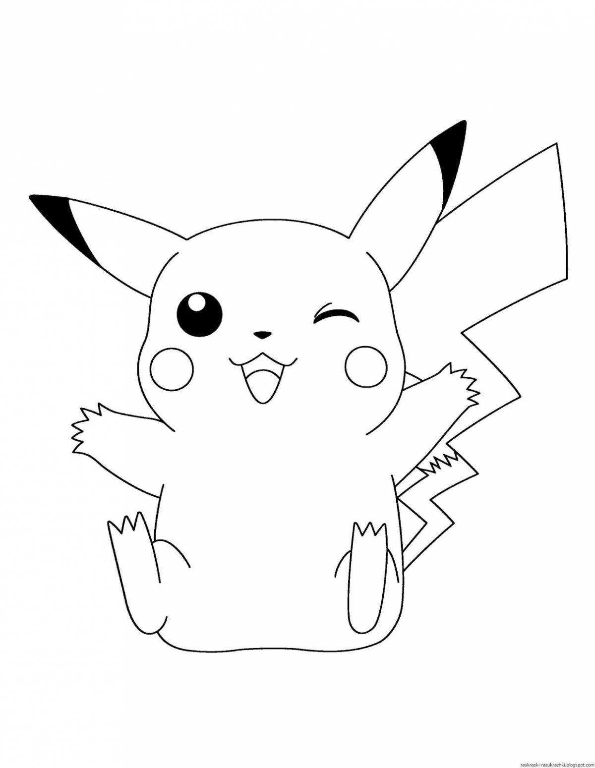 Colouring funny pikachu seal