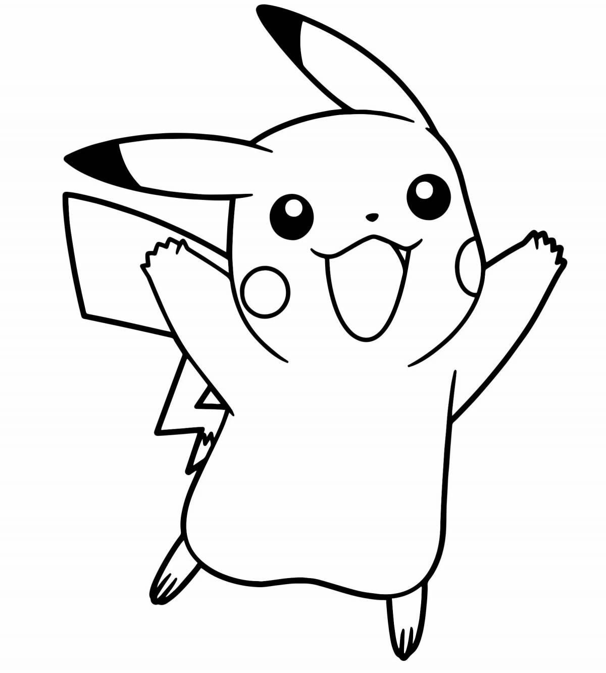 Pikachu fairy seal coloring page
