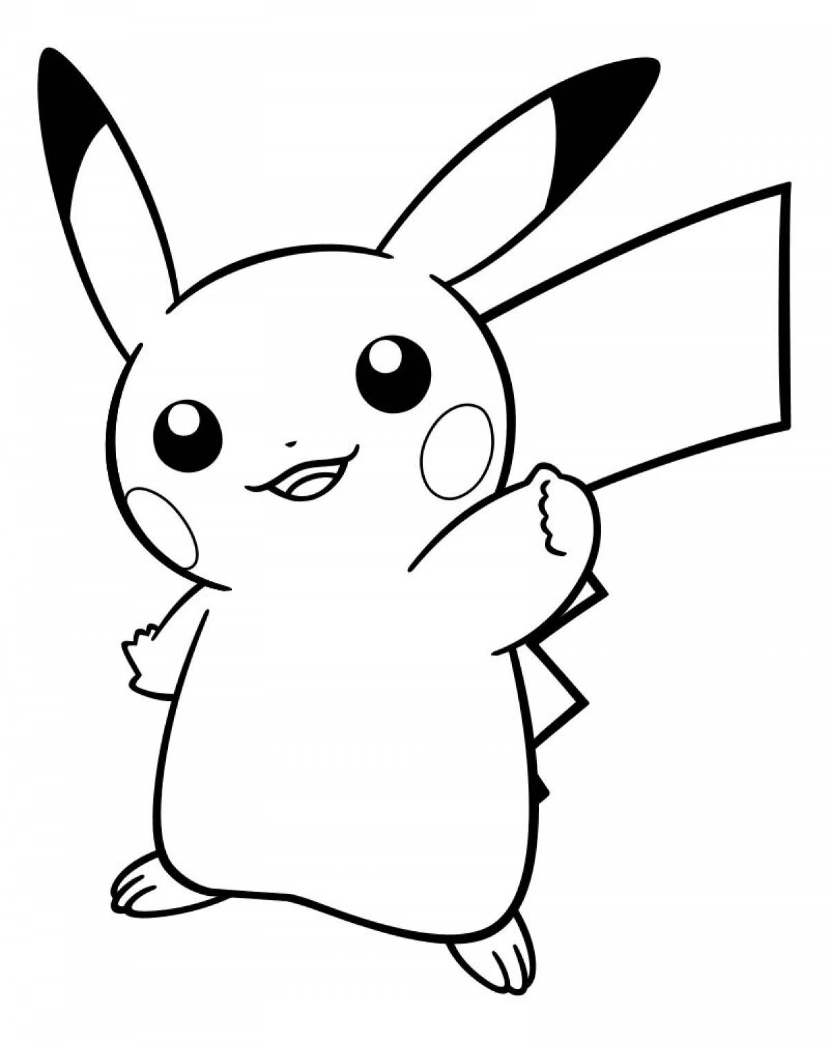 Great pikachu seal coloring page