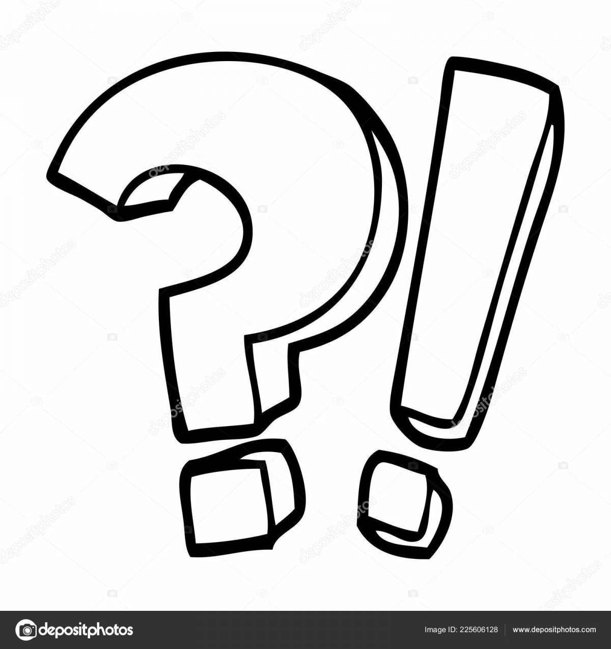 Beautiful question mark coloring page