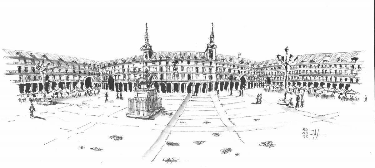 Раскраска большой дворцовой площади
