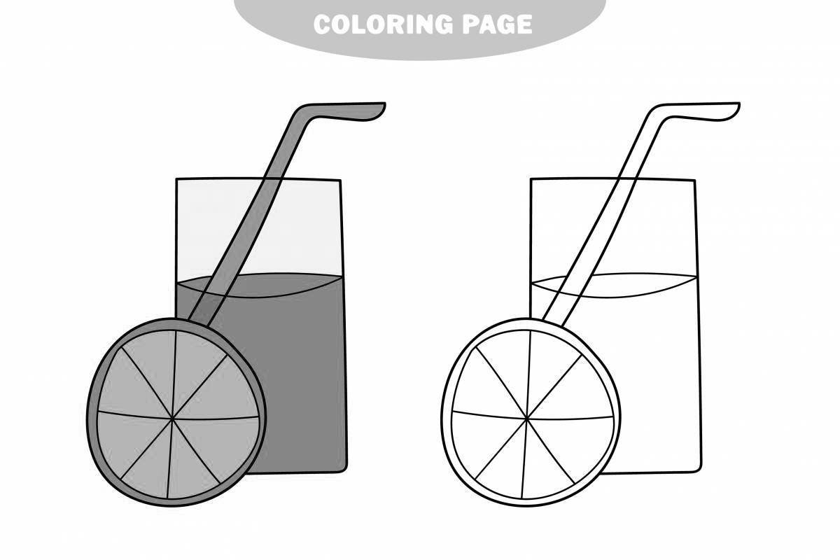 Sweet orange juice coloring page