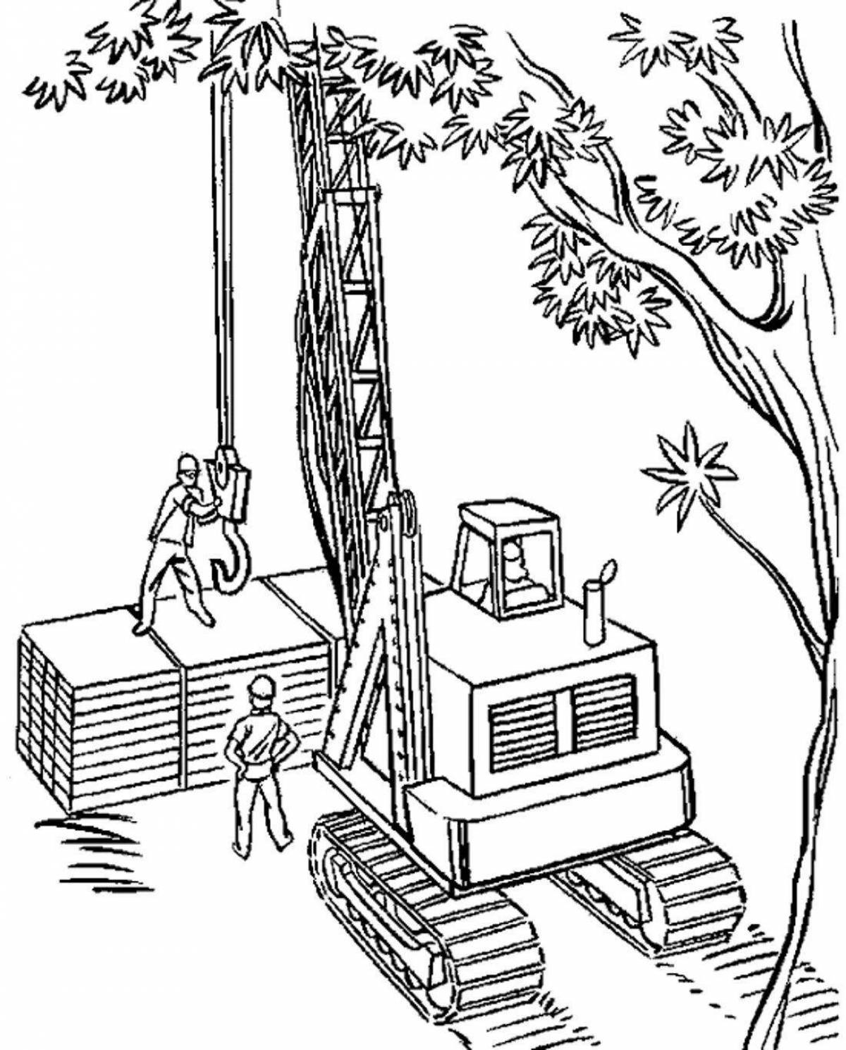 Photo Coloring book joyful construction of the house