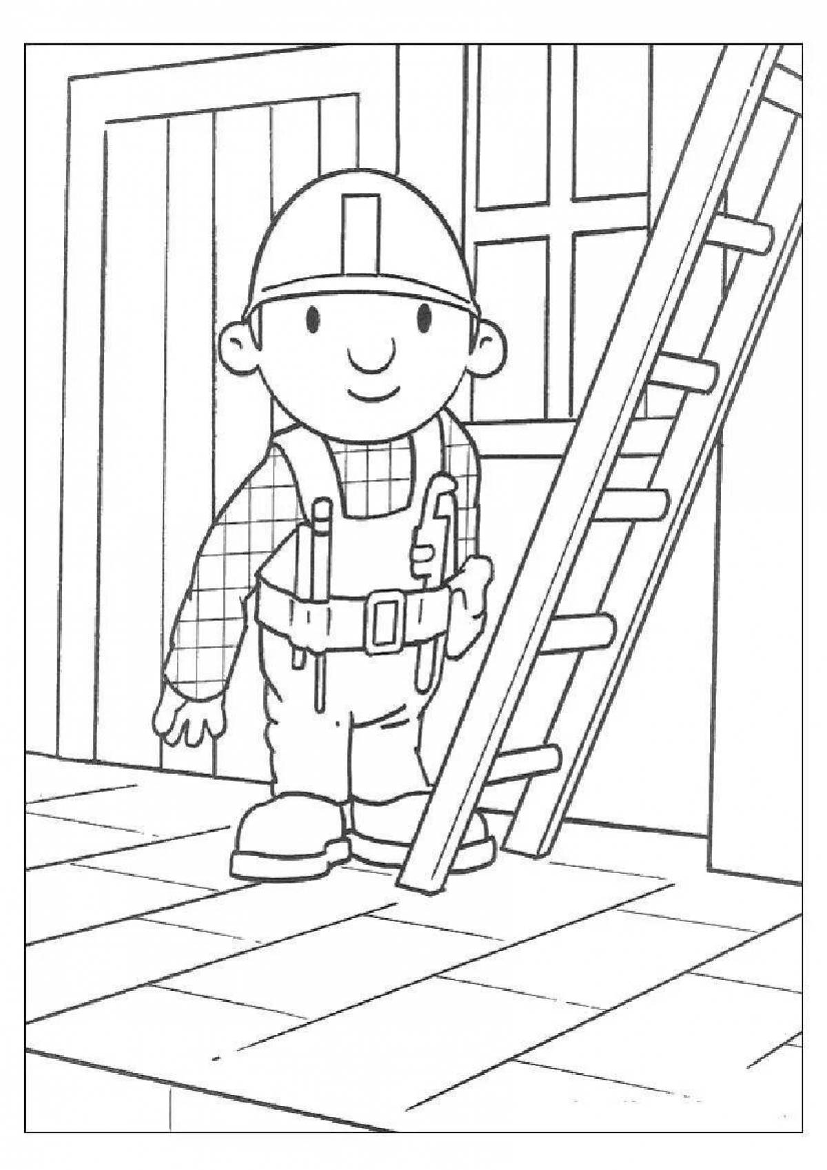 Coloring book magic house building