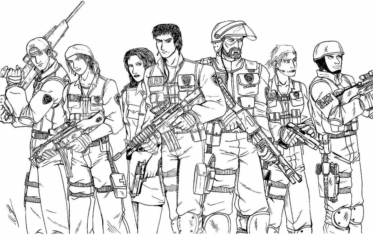 Incredible ghost squad coloring book