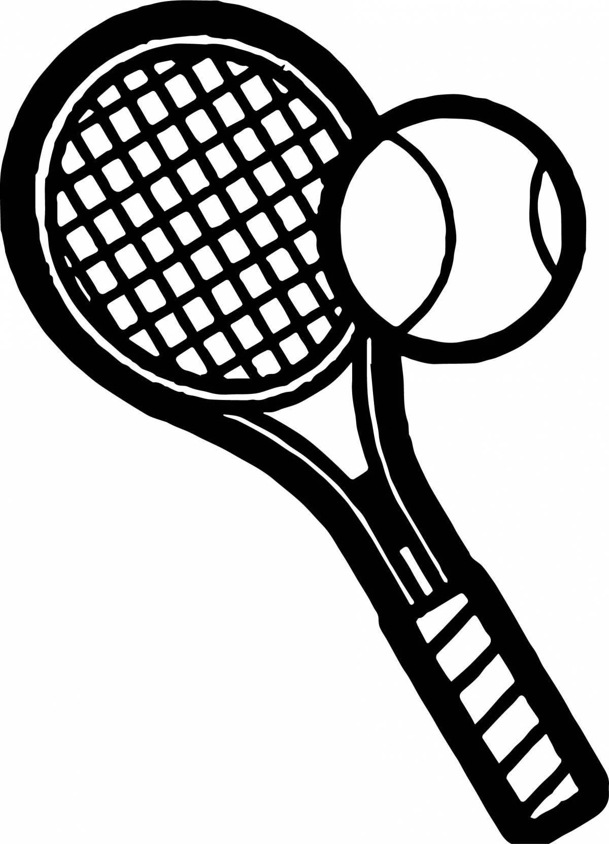 Увлекательная раскраска теннисной ракетки