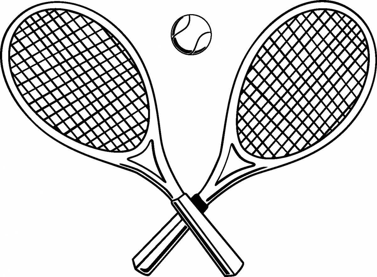 Tennis racket coloring page