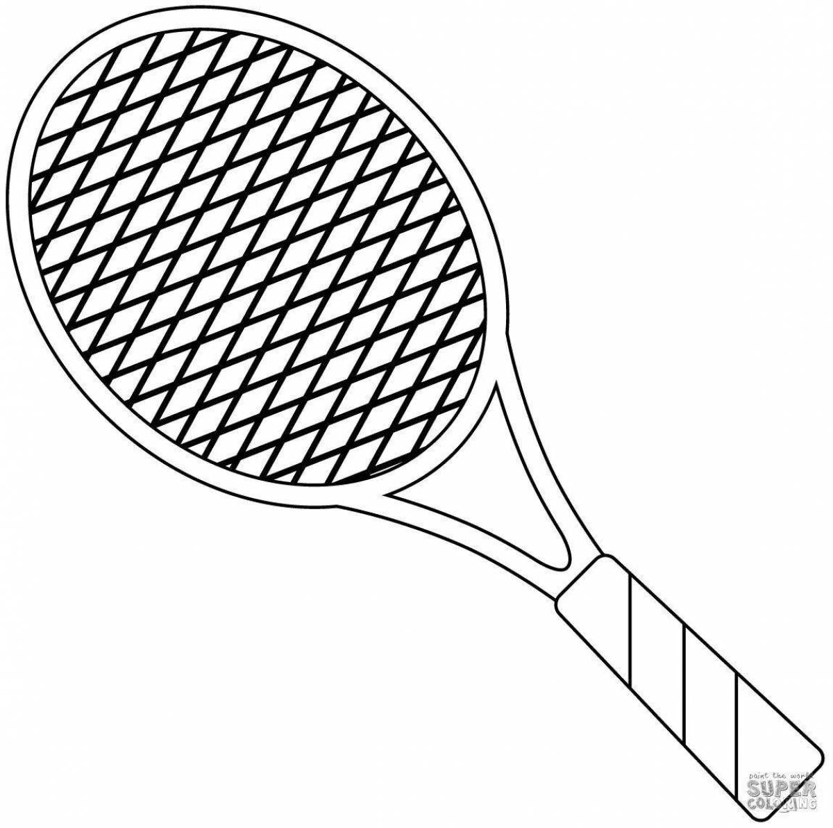 Intriguing tennis racket coloring
