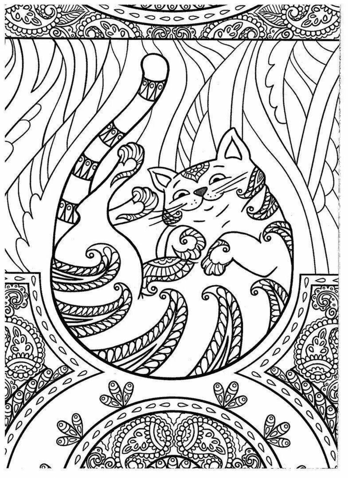 Fabulous fairy cat coloring page