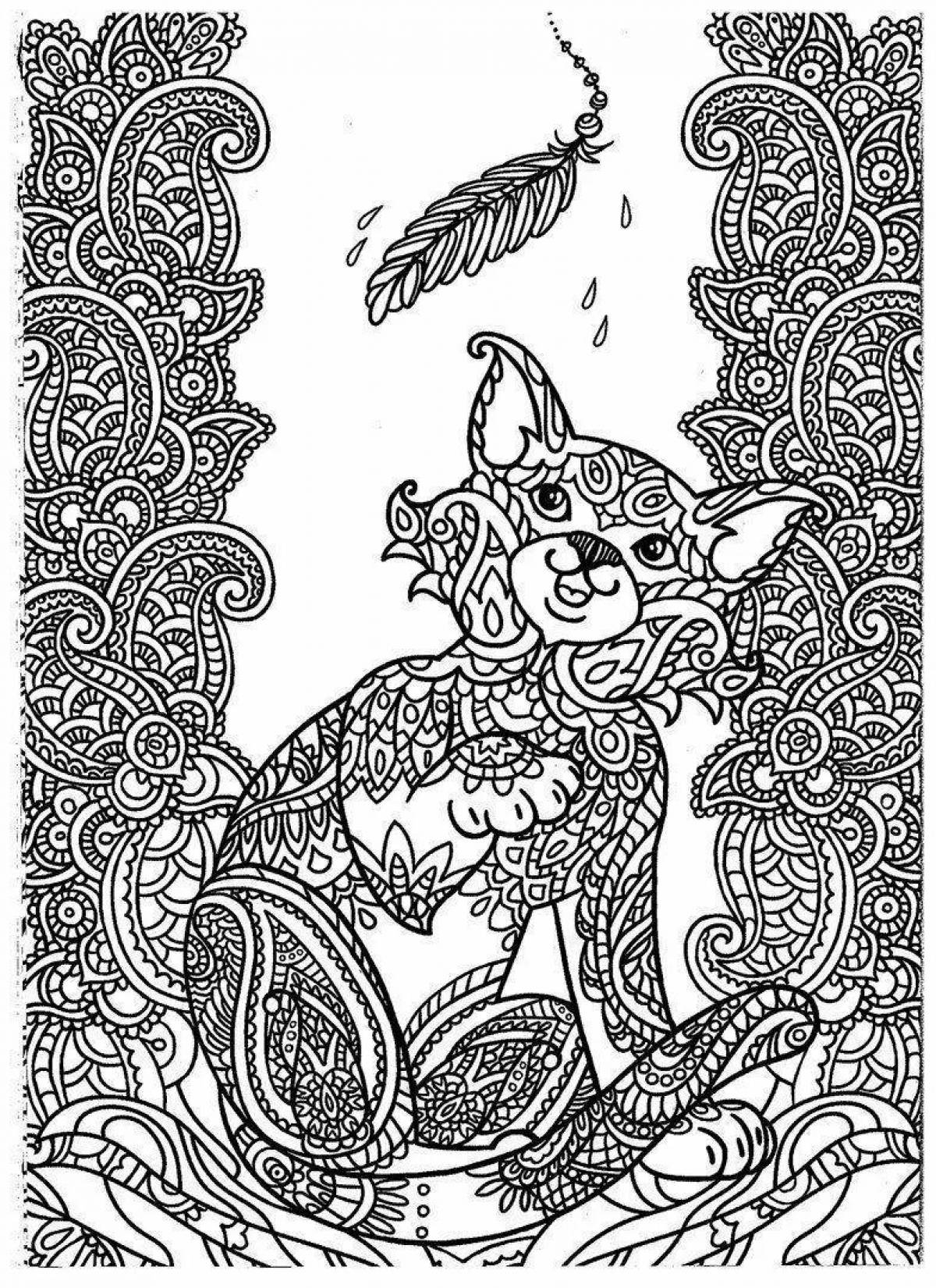 Gorgeous magical cats coloring book