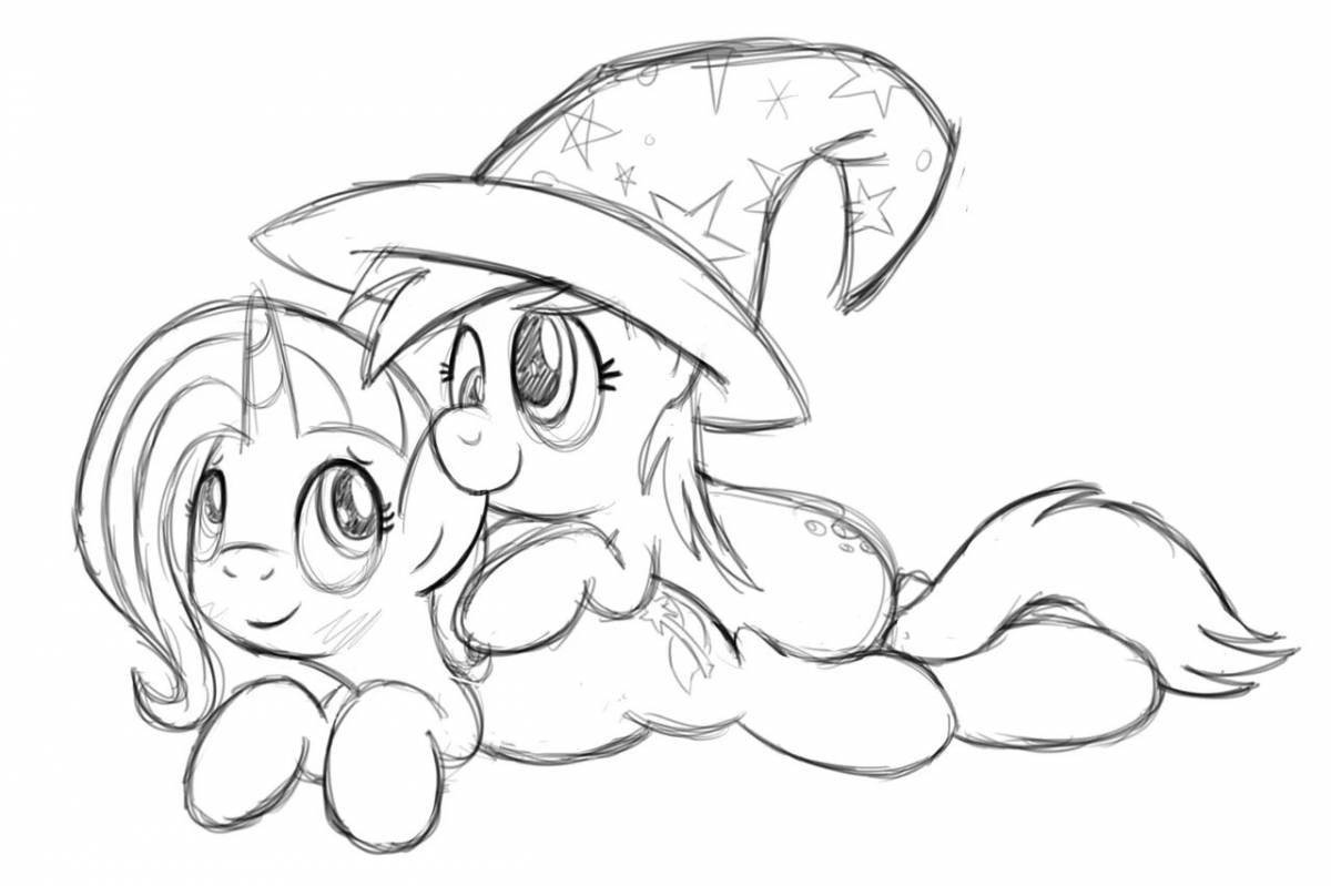 Trixie pony adorable coloring page