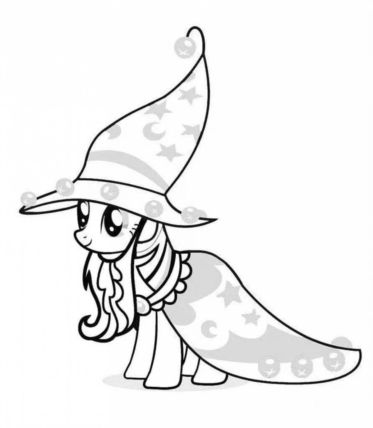 Trixie pony magic coloring page