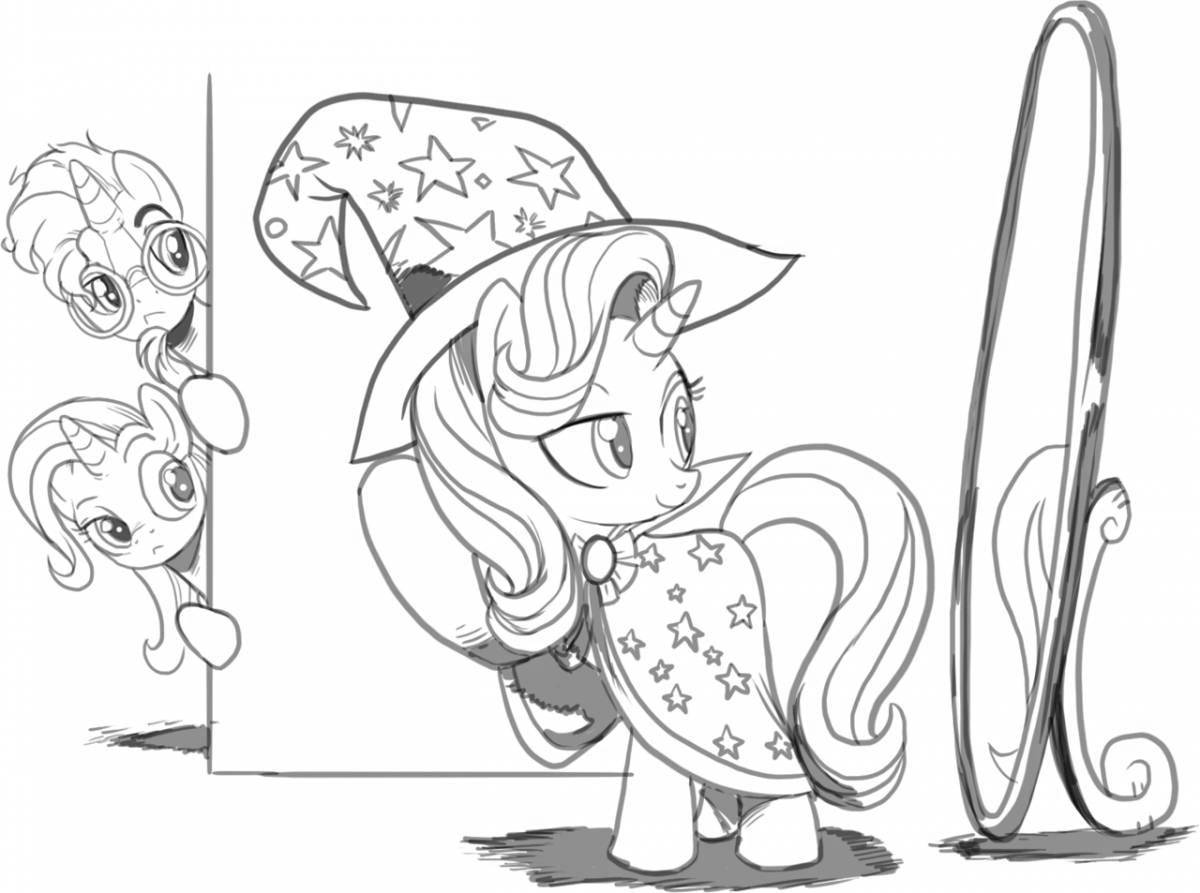 Coloring book gorgeous trixie pony