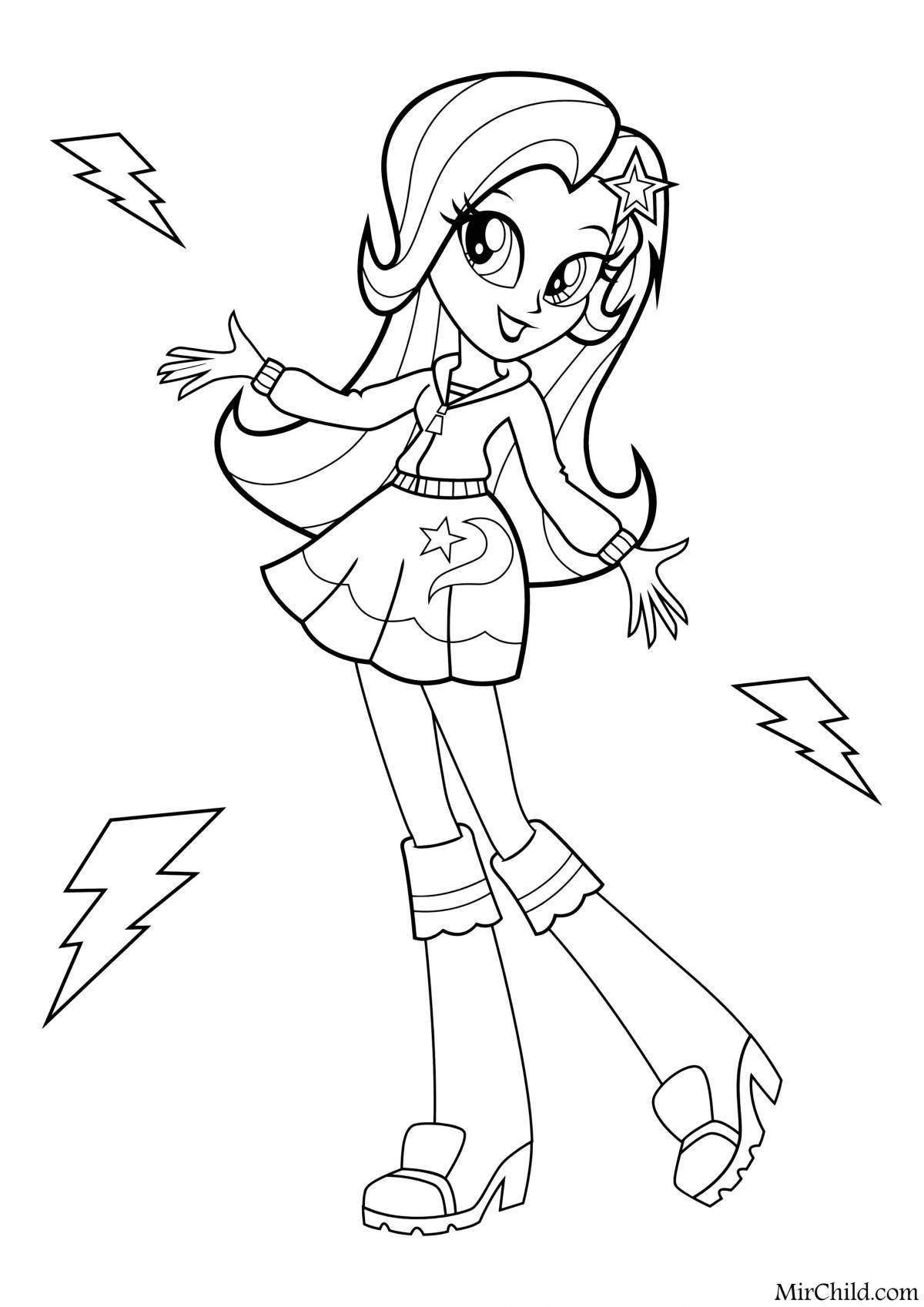 Coloring page adorable trixie pony