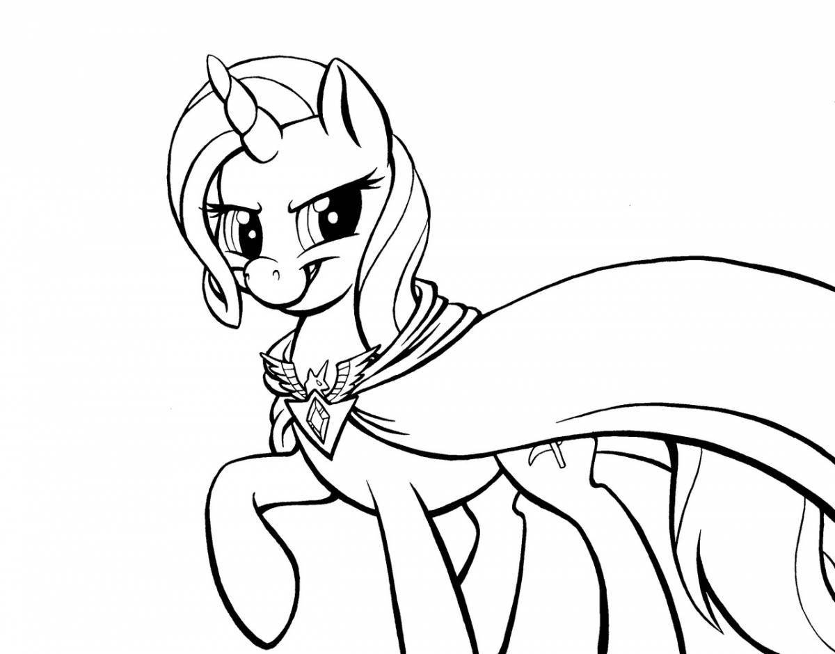 Coloring page glamor trixie pony