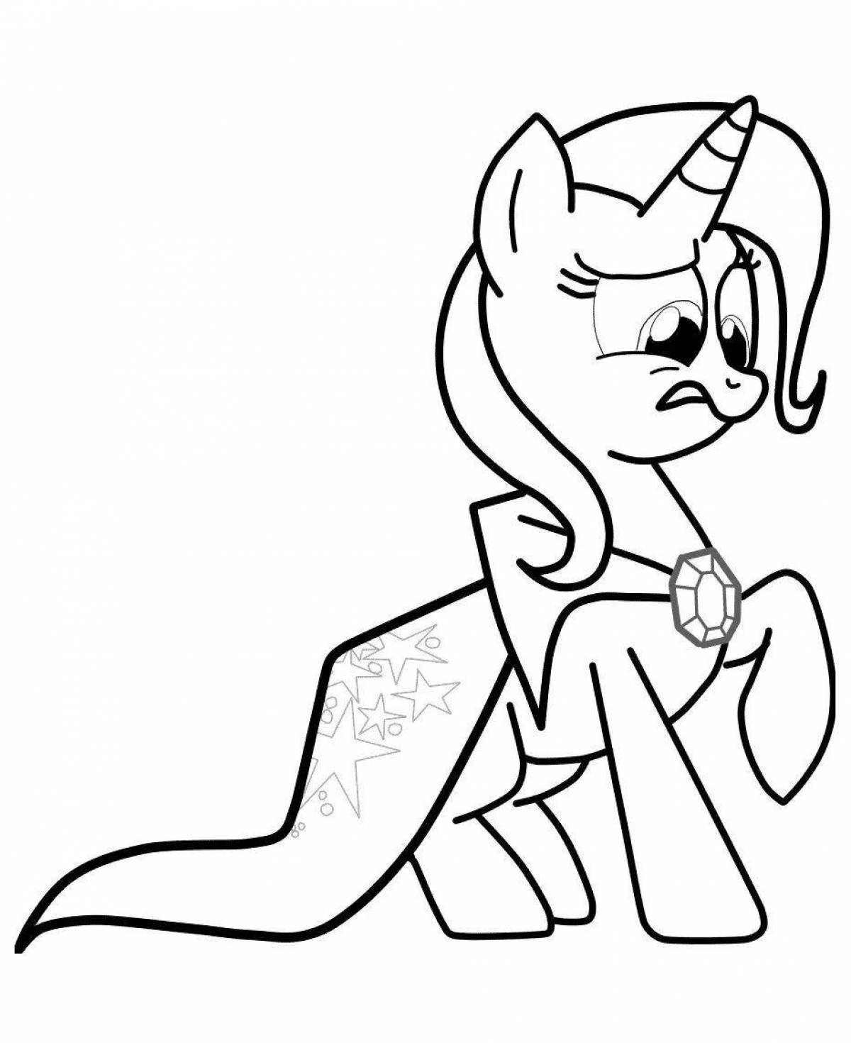 Coloring page dazzling trixie pony