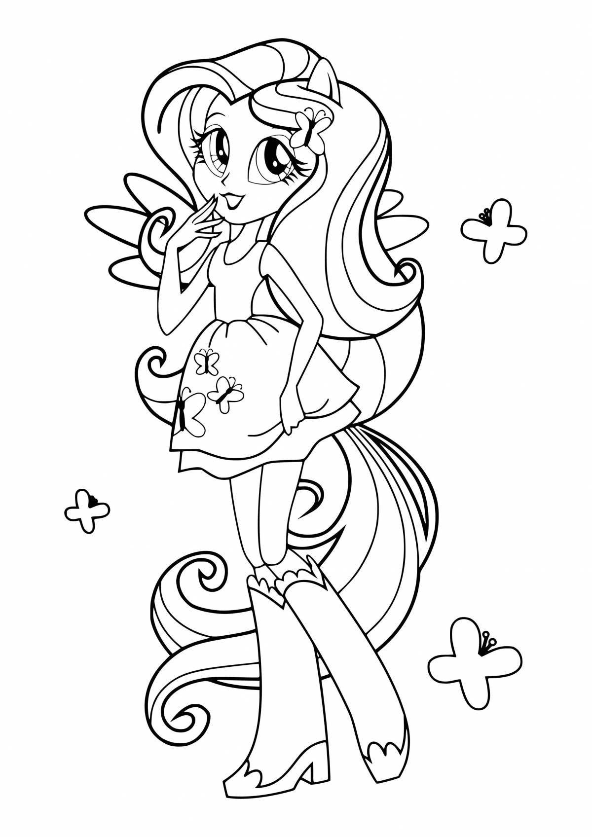 Charming fluttershy man coloring book