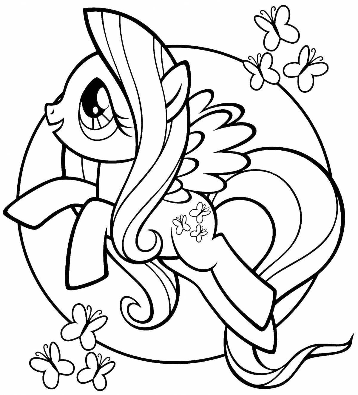 Fluttershy's happy coloring book
