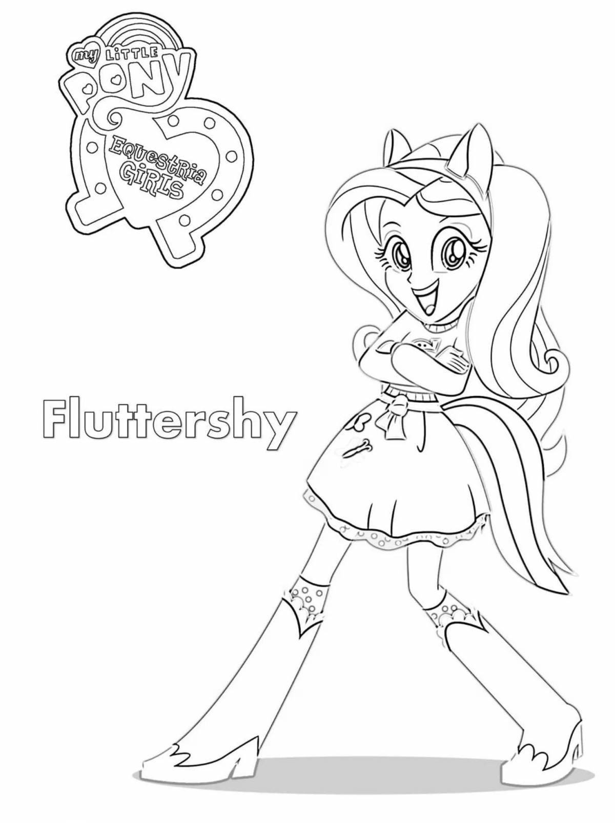 Adorable fluttershy coloring book