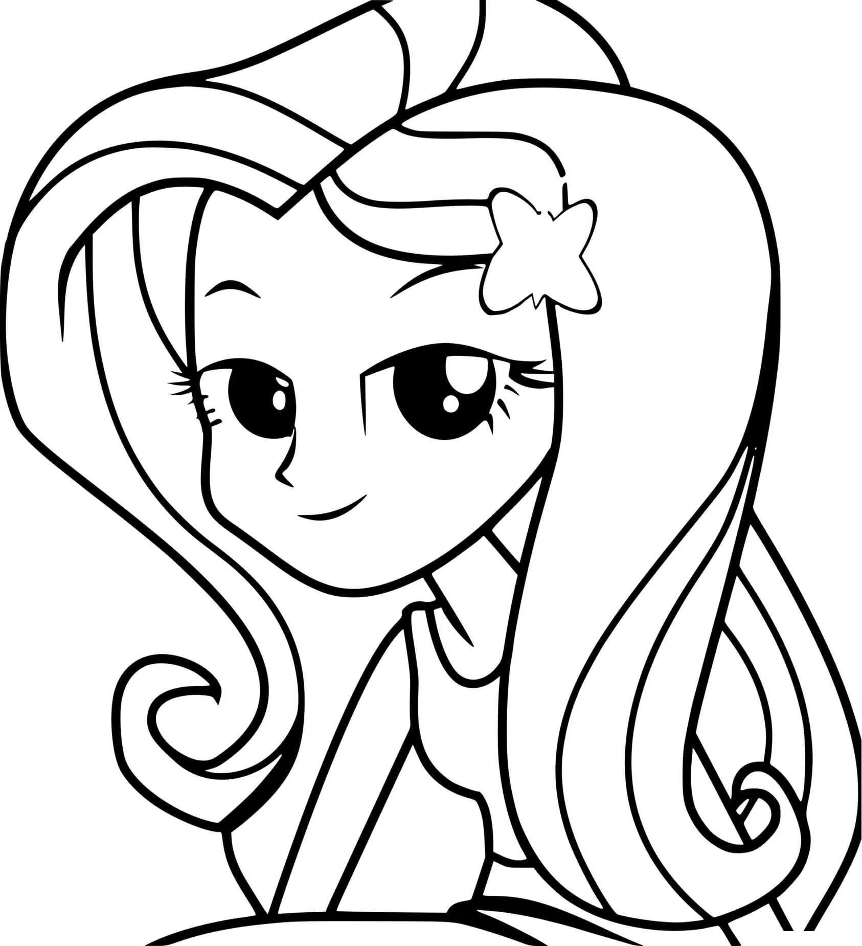 Playful fluttershy man coloring page