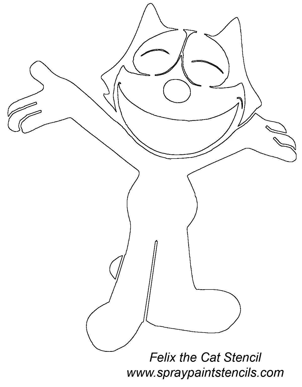 Felix the Cat Vibrant Coloring Page