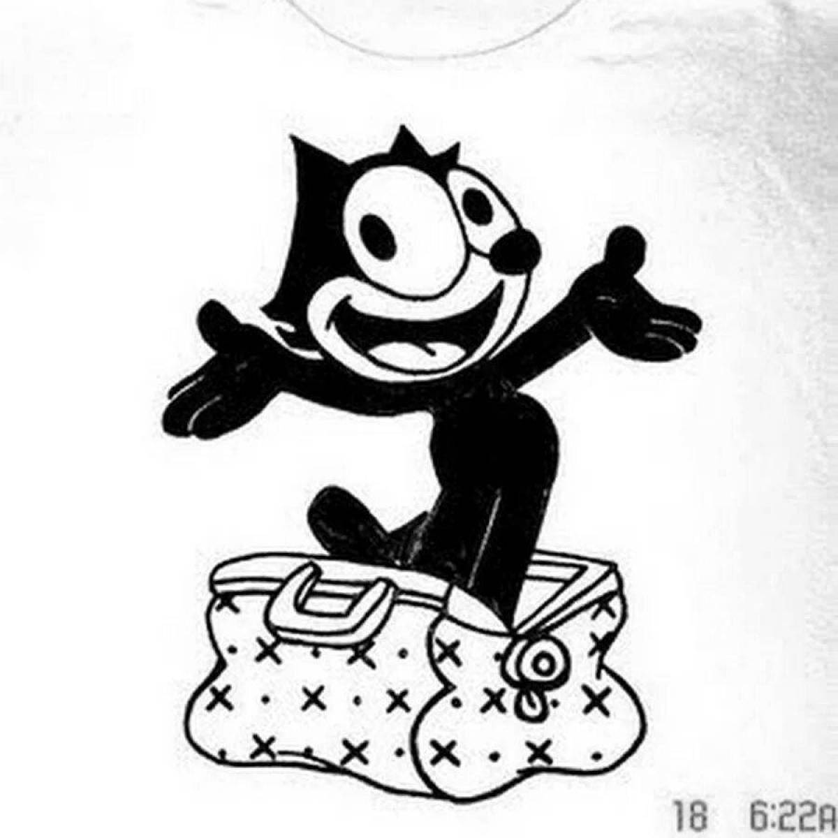 Felix the cat funny coloring book