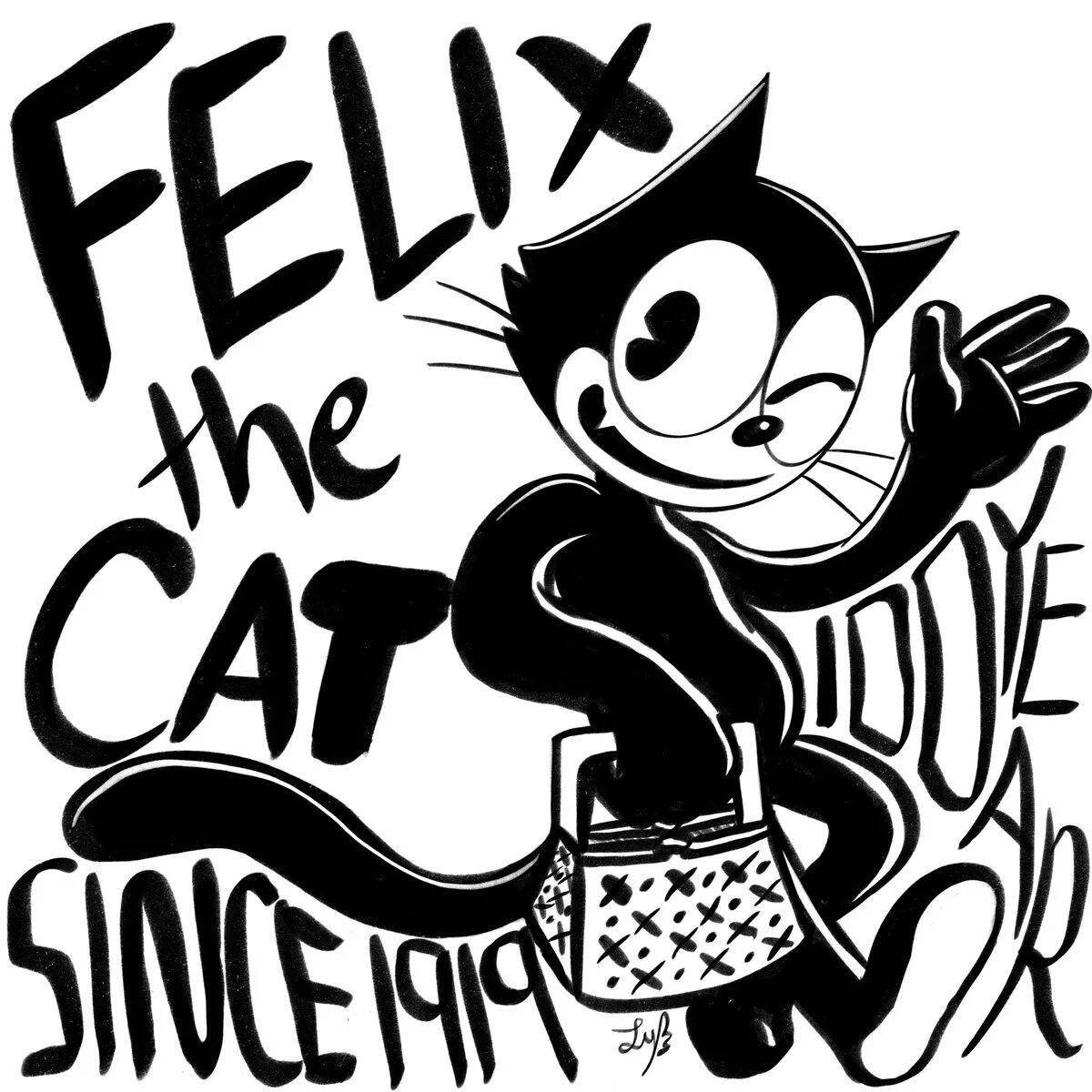 Felix cat coloring page