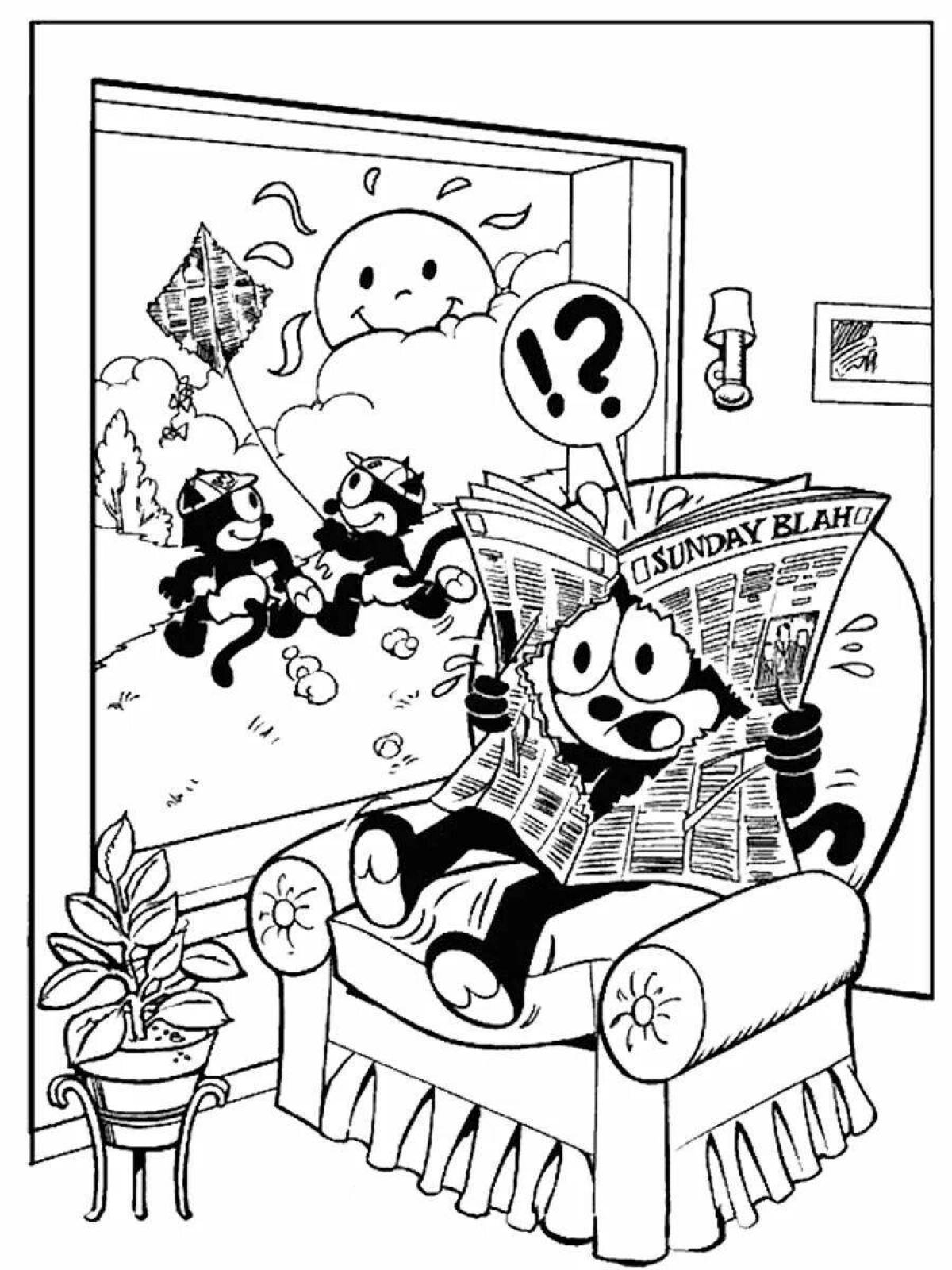 Felix the irresistible cat coloring book