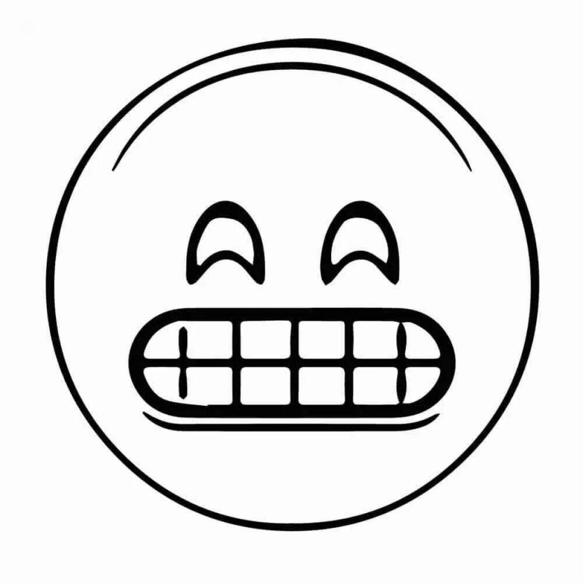 Jovial coloring page current emoticon