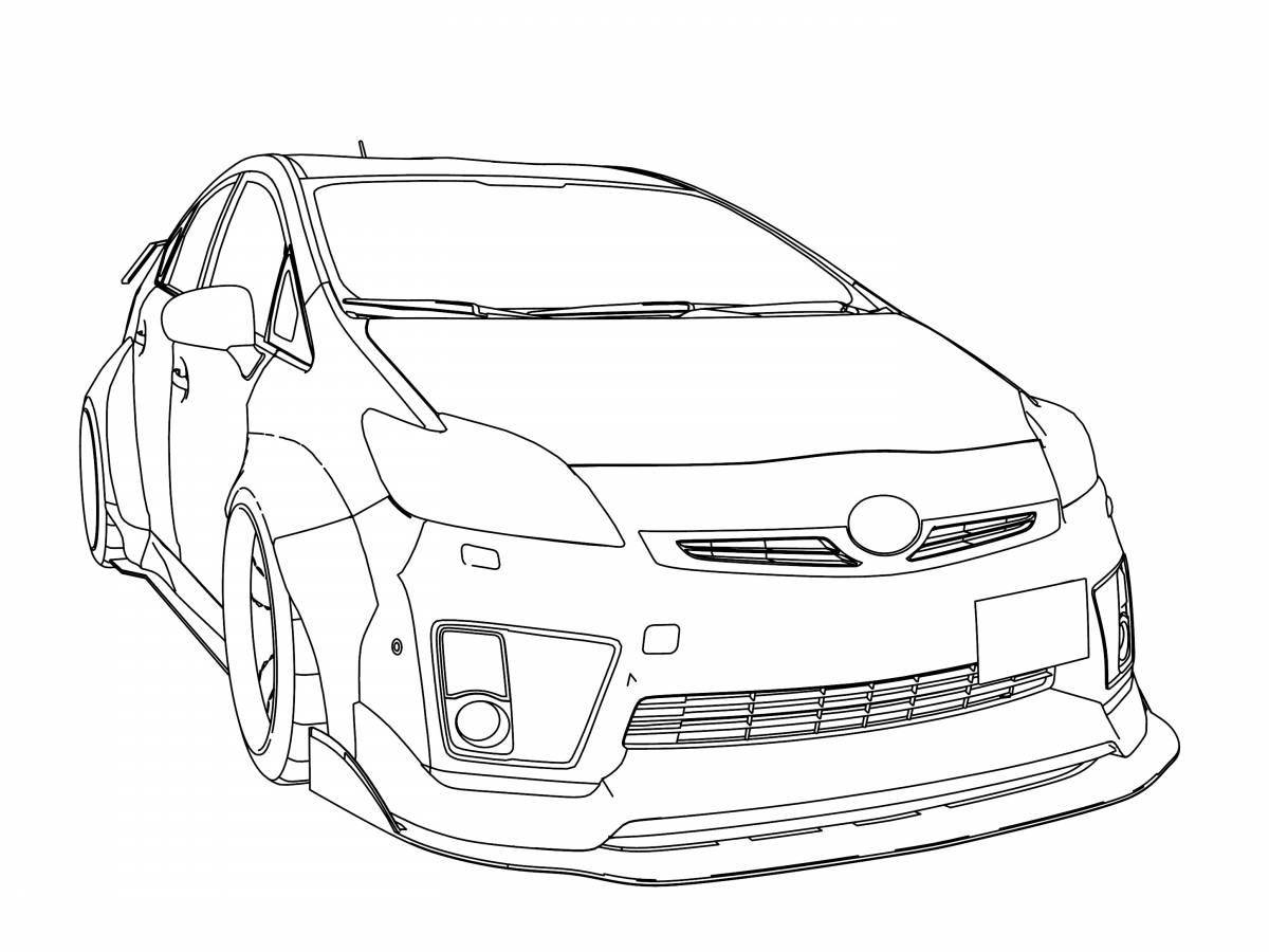 Toyota alphard funny coloring book