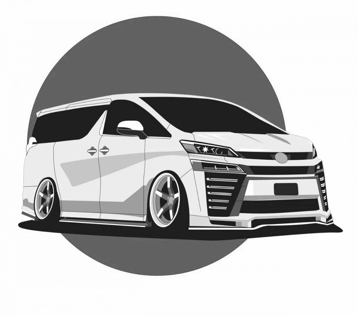Beautiful toyota alphard coloring page