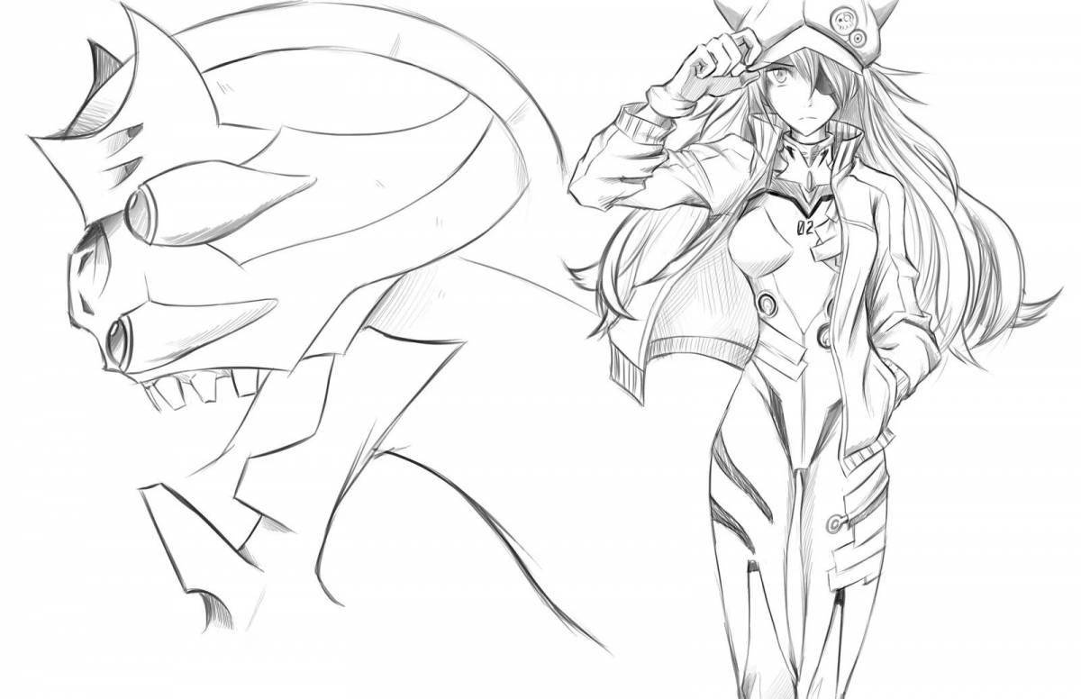 Aska langley live coloring