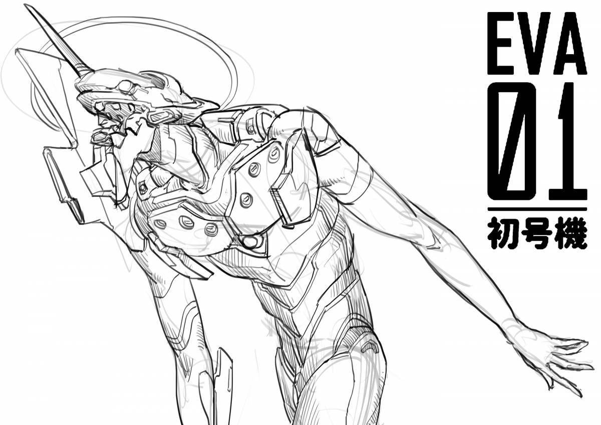 Coloring book bold Asuka Langley