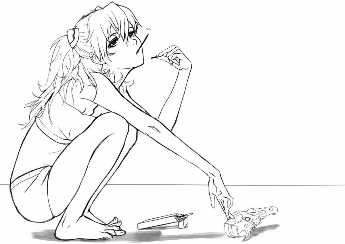 Coloring book nice Asuka Langley