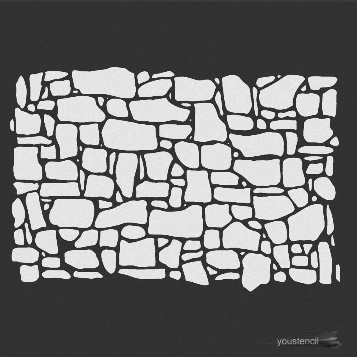 Coloring page elegant stone wall