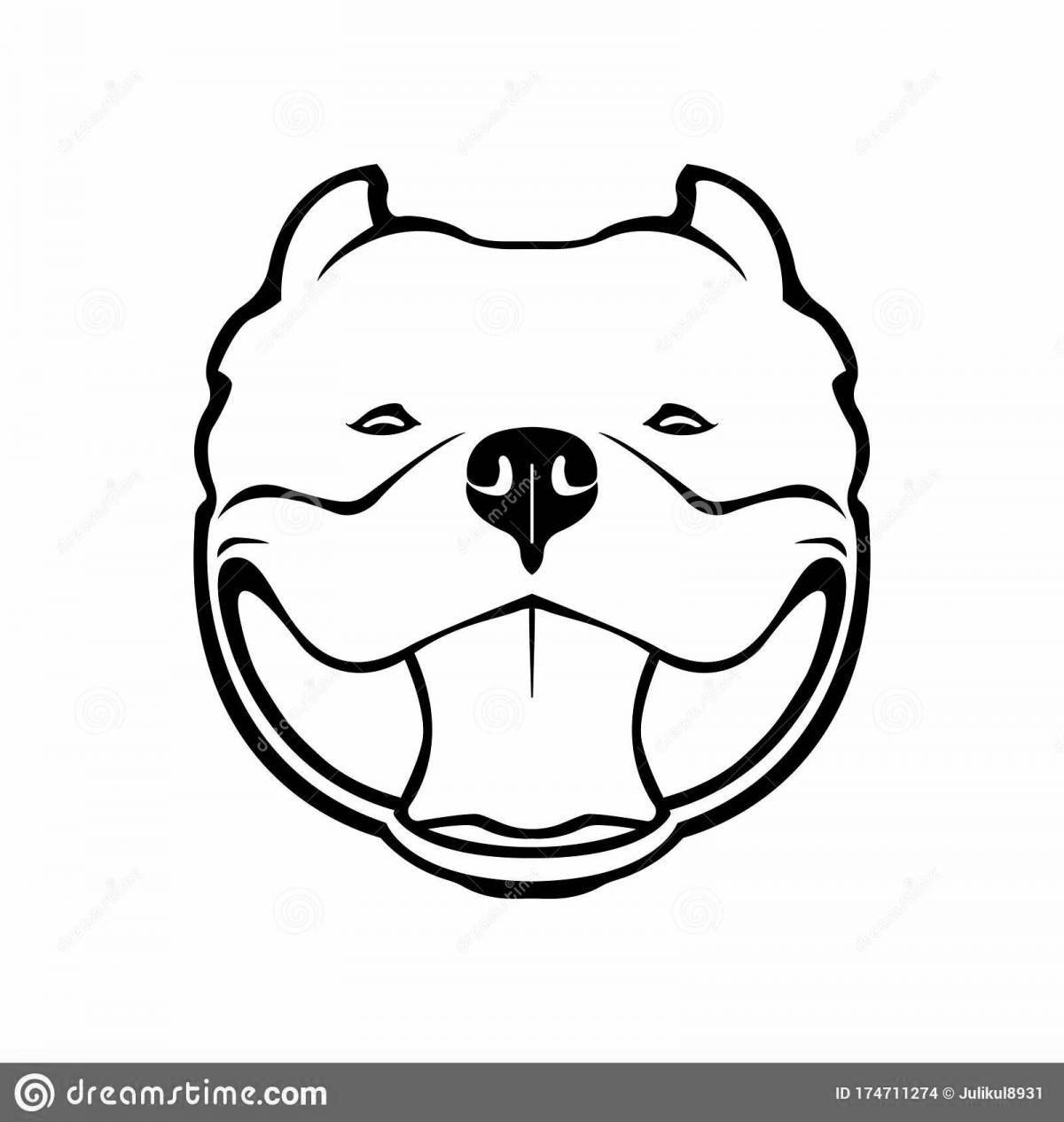 Coloring page majestic american bully