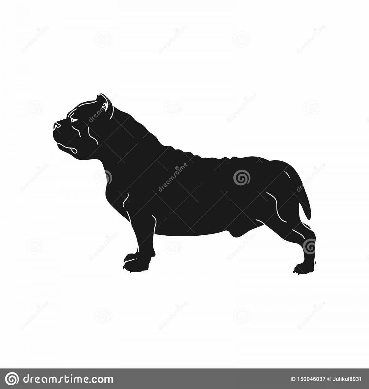 Coloring page of american bully