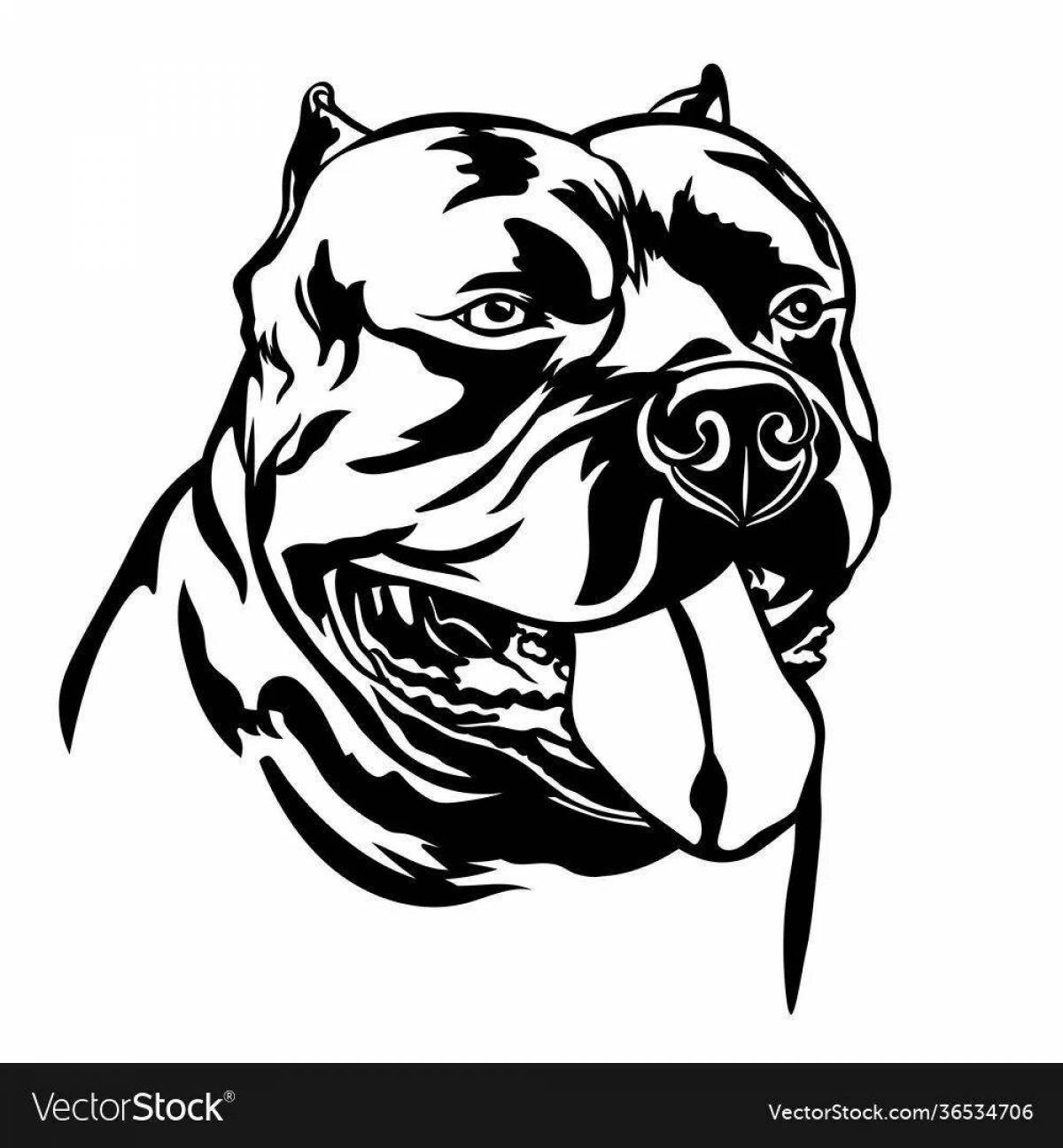 Generous American bully coloring page