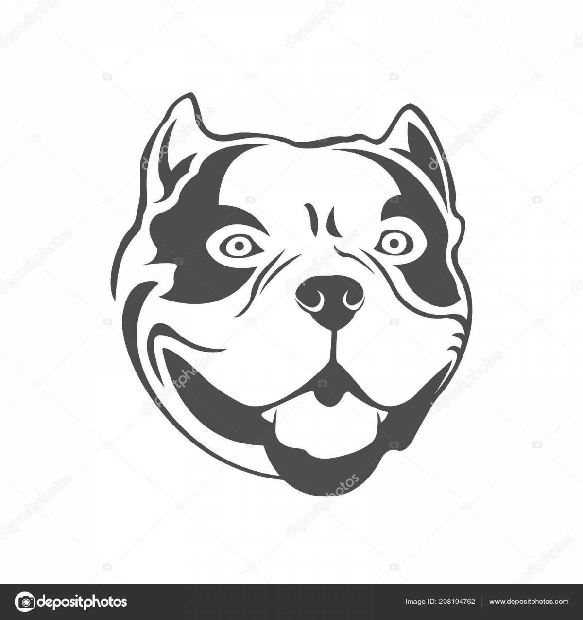 Coloring page of the luxurious american bully