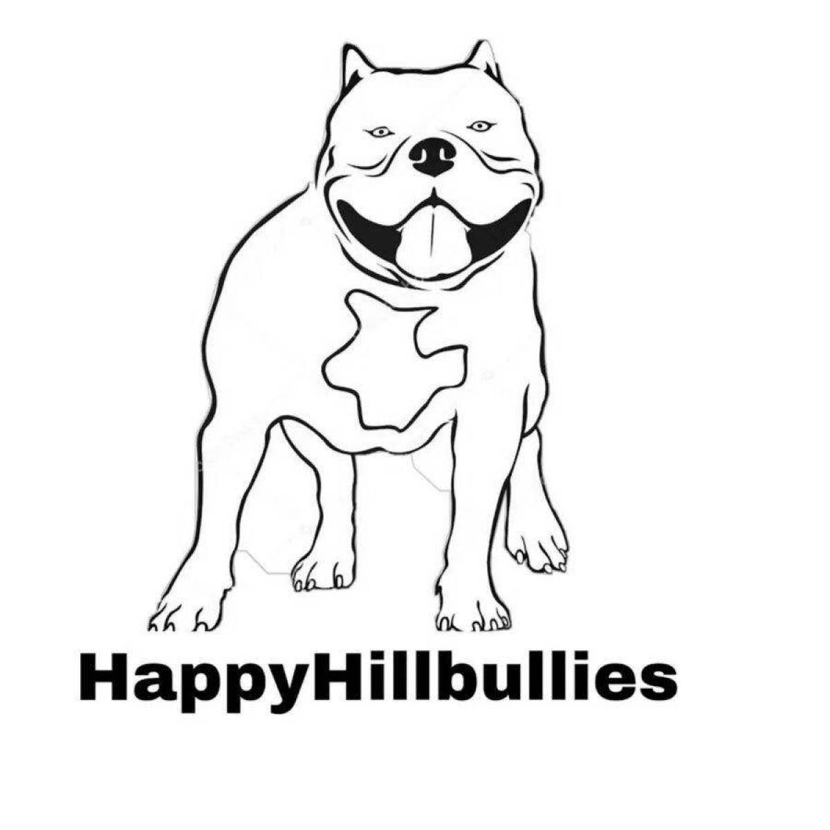 Coloring book of a tough american bully